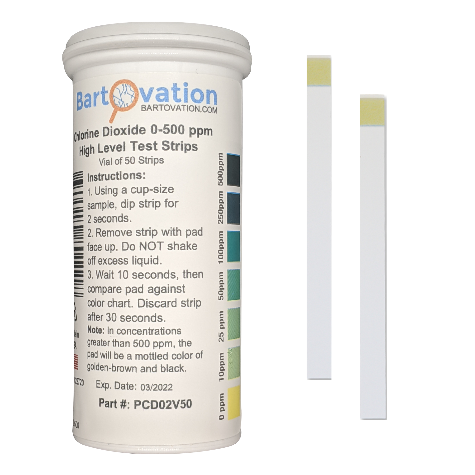 Sensafe Ultra-Low Chlorine Test Strips 24 Tests per Kit 0.005-0.20 ppm 