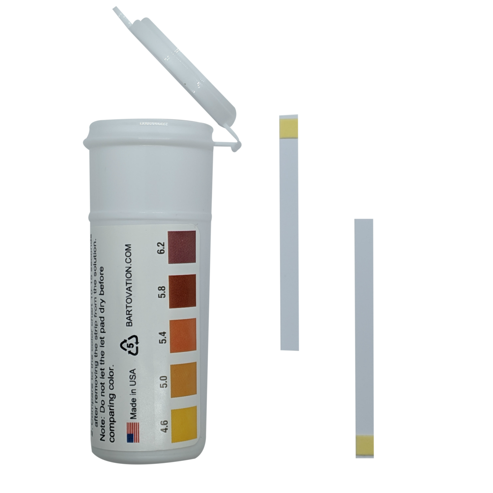 pH Test Strips for Beer Making, Homebrew, Acidity, 4.6 to 6.2 pH [Vial ...