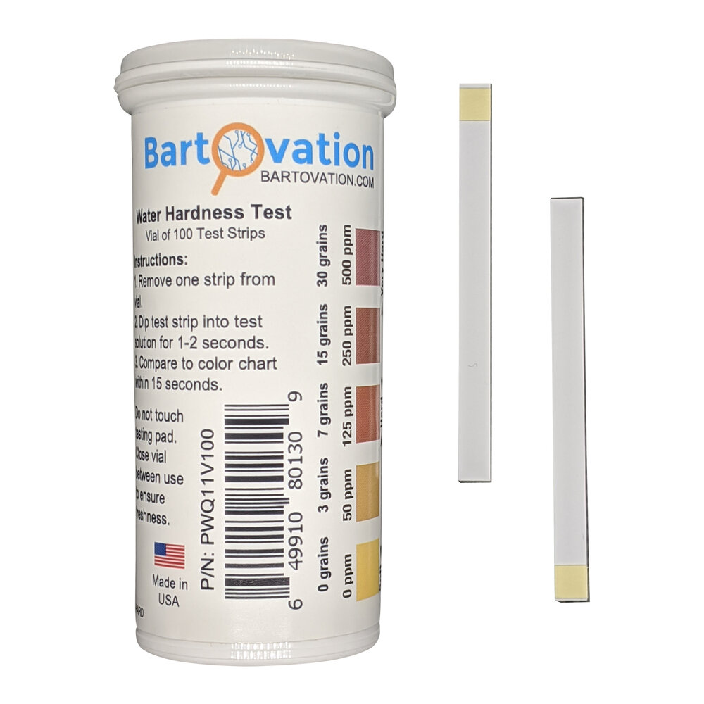 USA Made Total Water Hardness Test Strips 0500 ppm for Water Quality