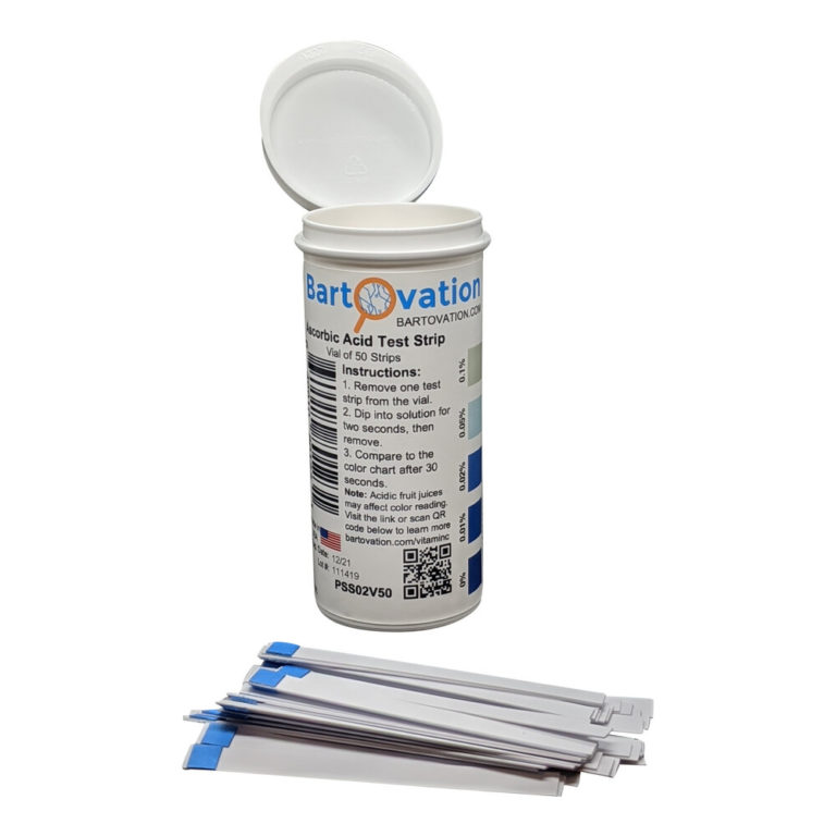 Ascorbic Acid Vitamin C Food Rapid Test Strips, 0.01 to 0.1