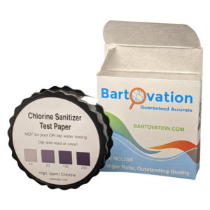 Restaurant Sanitizer Chlorine Test Paper, 10-200 ppm [5 Meter Roll]