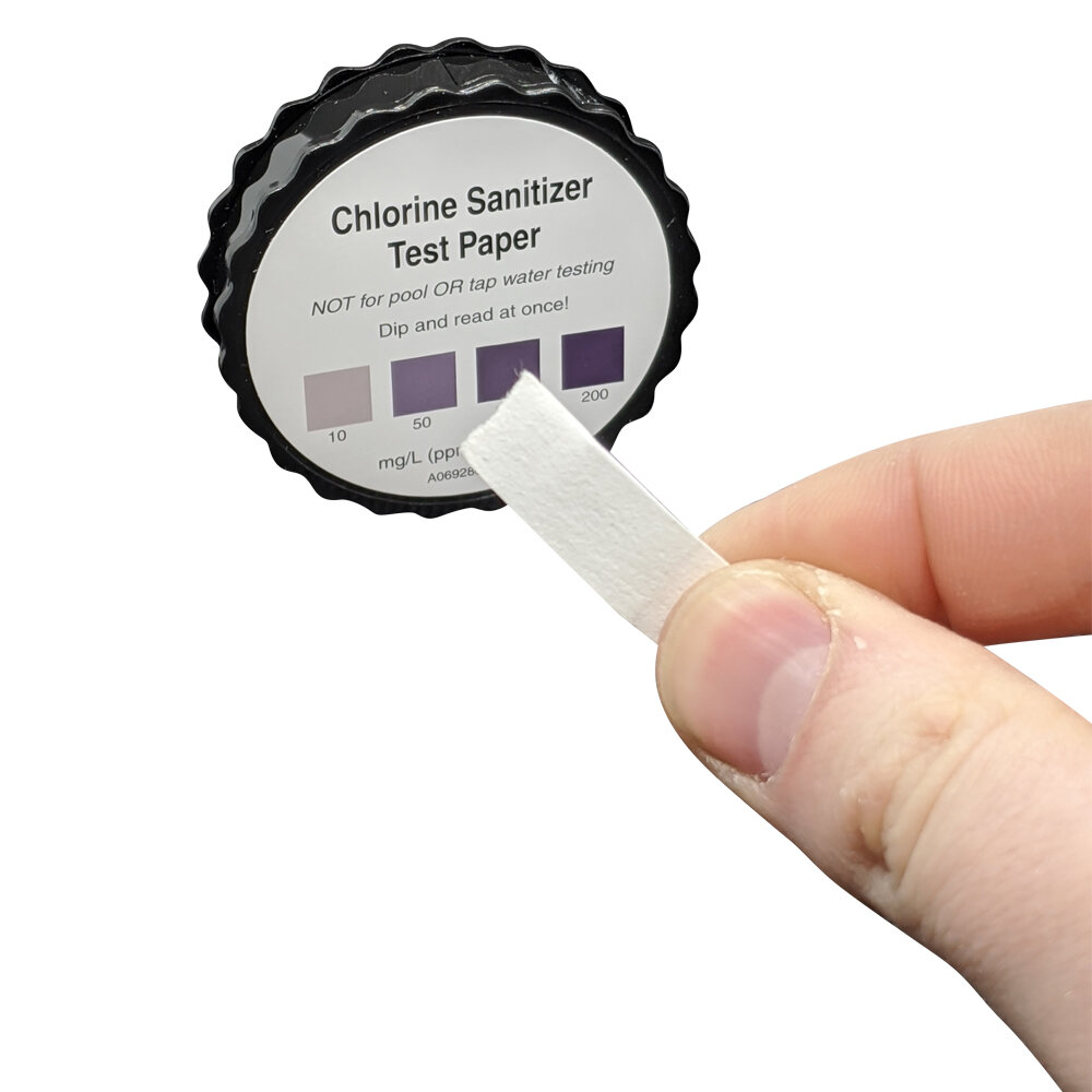 Restaurant Sanitizer Chlorine Test Paper 10-200 ppm 5 Meter Roll 