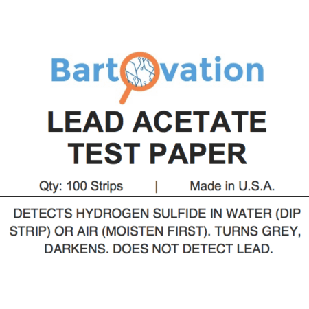 Lead Acetate Test Paper Label
