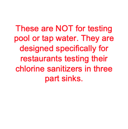 Restaurant Sanitizer Chlorine Test Paper, <span class="bldppm">10-200 ppm</span> [Vial of 100 Paper Strips] - Image 3