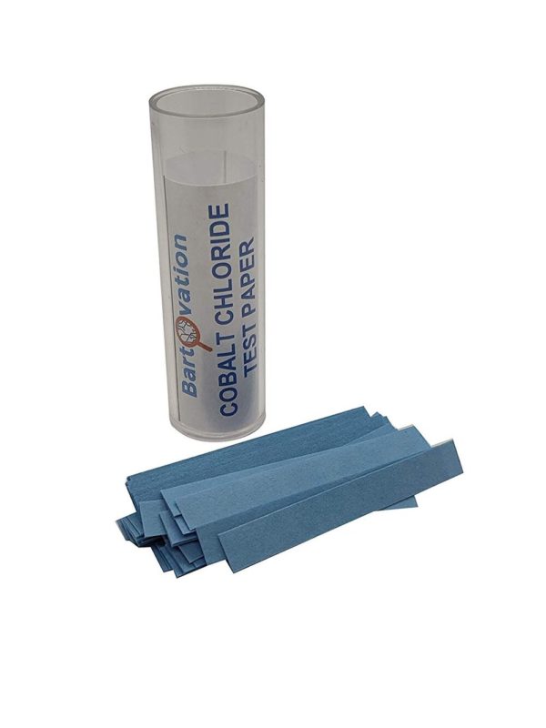 Cobalt Chloride Moisture and Humidity Detection Test Paper [Vial of 100 Strips]