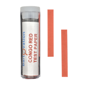 Congo Red Test Paper [Vial of 100 Strips] for Qualitative Narrow-Range pH 3.0 to 5.2 Tests