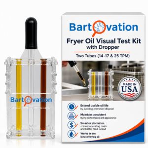 Fryer Oil Visual Test Kit with Dropper & Two Tubes (14-17 & 25 TPM) for Monitoring Shortening Quality