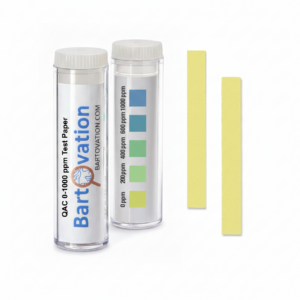 Quaternary Ammonium (QAC, Multi Quat) Test Paper, 0-1000 ppm [Vial of 100 Paper Strips]
