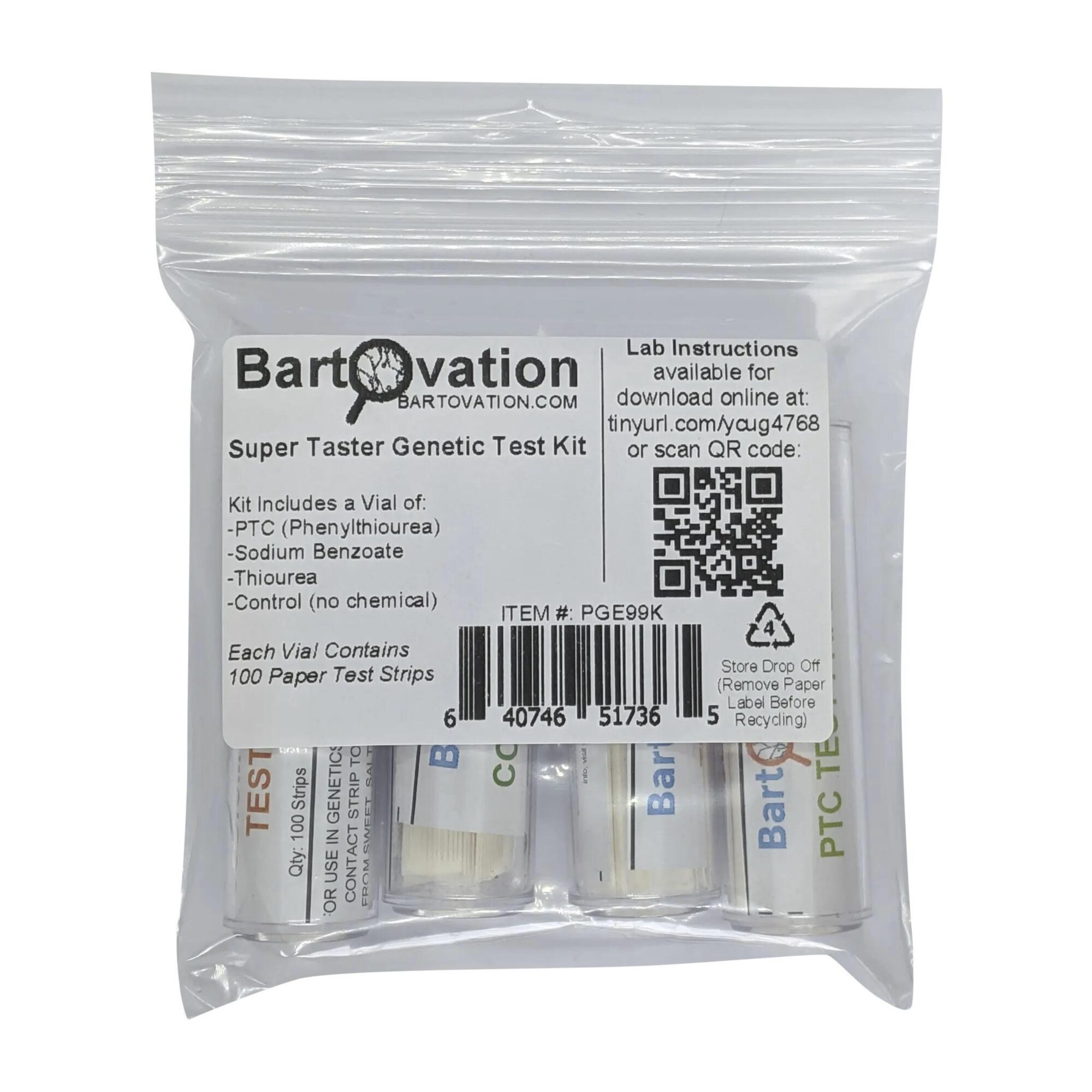 Taster Test Super Taster genetic Test Lab Kit with Instructions