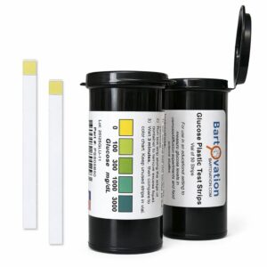 Scientific Glucose Test Strips, <span class="bldppm">0-3000 mg/dL</span> [Bag of 50 Plastic Strips] for Food Science or Osmosis/Diffusion Experiments