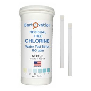 Chlorine Low Range Test Strips, <span class="bldppm">0-5 ppm</span> [Vial of 50 Strips]